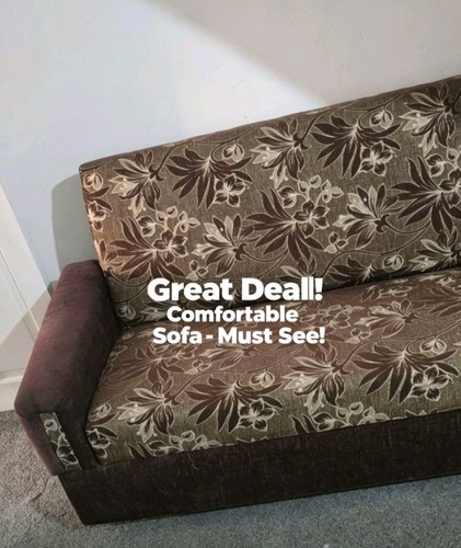 Seater brown floral - seater,