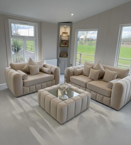 Lilly fabric sofa set - fabric,