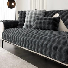 Thick Imitation Fur Plush Sofa