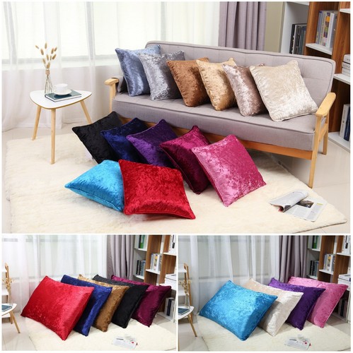 Crushed velvet cushion - crushed,