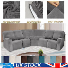 5-Seat Velvet Sofa Recliner