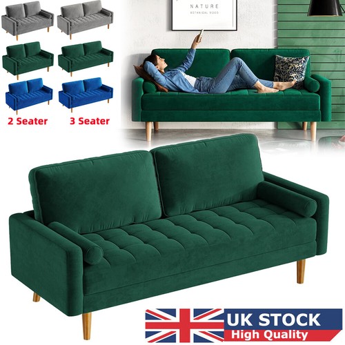 Modern seater velvet sofa - 3,