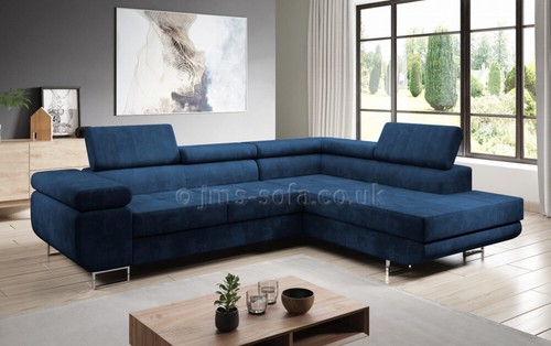 Corner sofa bed - sofa, fabric